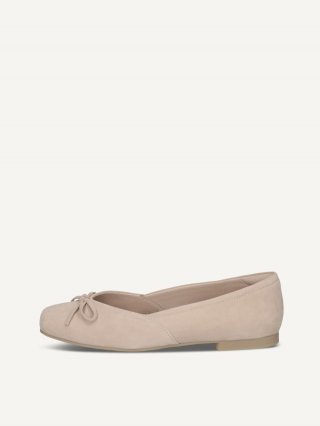 Caprice Ballerina - Beiges Wildleder