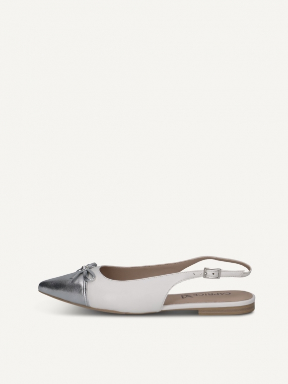 Caprice Ballerina - Weiß/Silber