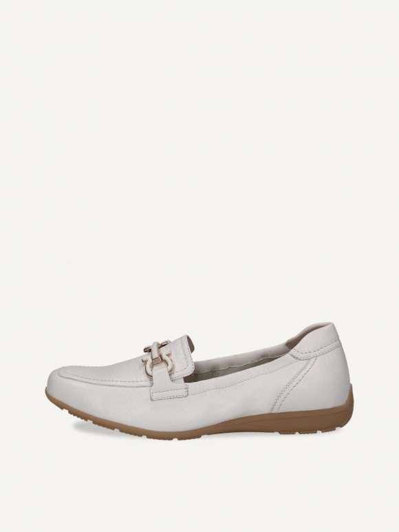 Caprice Slipper - Weißes Hirschleder