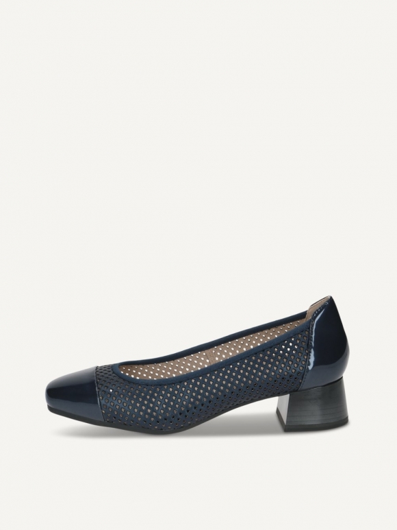Caprice Pumps - Marineblau-Perlmutt-Kamm