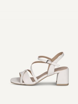 Caprice Sandalette - Weißes Nappaleder