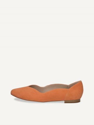 Caprice Pumps - Orangefarbenes Wildleder