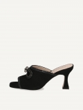 Caprice Pantolette - Schwarzes Wildleder