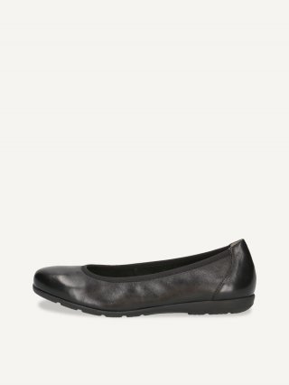 Caprice Ballerina - Schwarzes Nappaleder