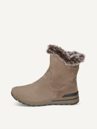 Caprice Stiefelette - Taupe-Wildleder
