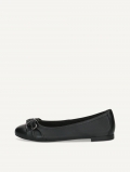 Caprice Ballerina - Schwarzes Softnappaleder