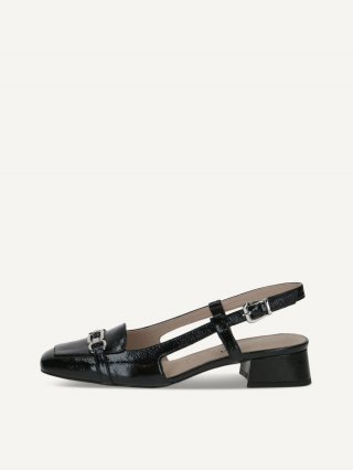 Caprice Slingpumps - Schwarzes Naplak