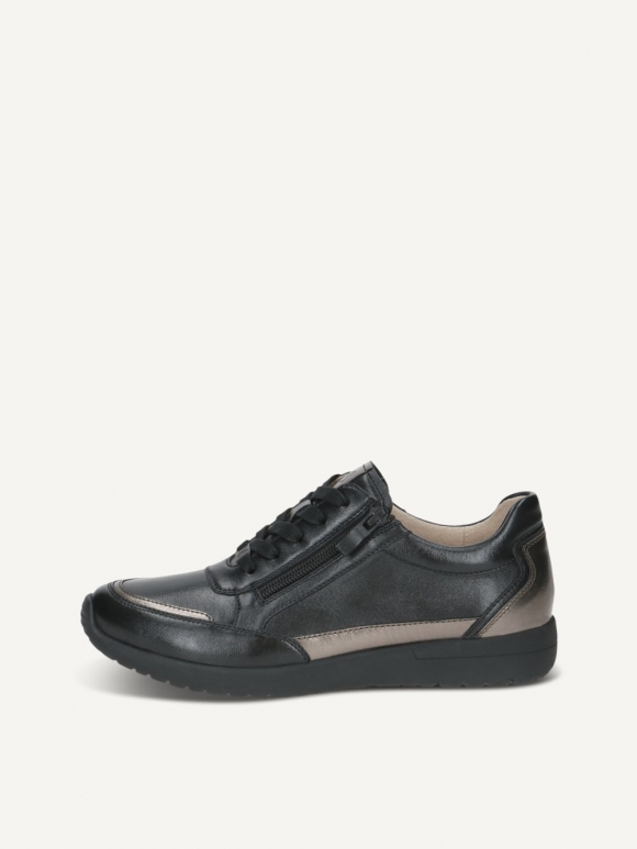 Caprice Sneaker - Schwarzer Kammleder