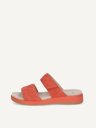 Caprice Pantolette - Orangefarbenes Wildleder