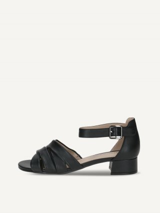 Caprice Sandalette - Schwarzes Nappaleder