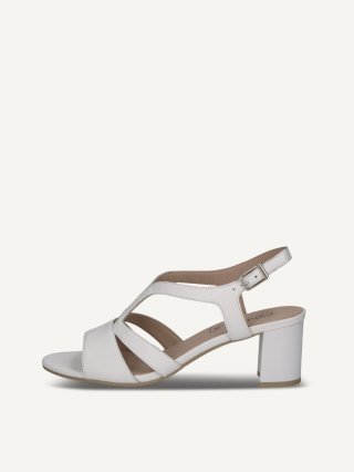 Caprice Sandalette - Weißes Nappaleder
