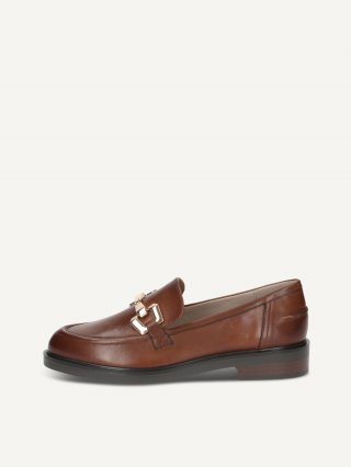 Caprice Slipper - Cognacfarbenes Nappaleder