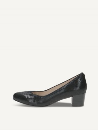 Caprice Pumps - Schwarzes Reptil