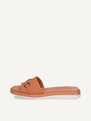 Caprice Pantolette - Orangefarbenes Wildleder