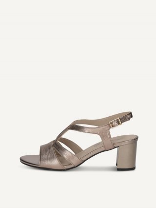 Caprice Sandalette - Braun-Metallic