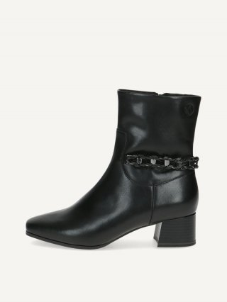 Caprice Stiefelette - Schwarzes Nappaleder