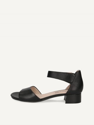 Caprice Sandalette - Schwarzes Nappaleder