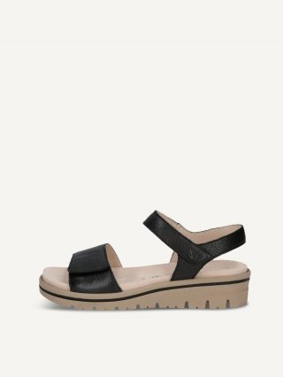 Caprice Sandale - Schwarzes Nappa