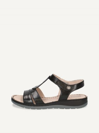 Caprice Sandalette - Schwarzmetallic-Kammleder