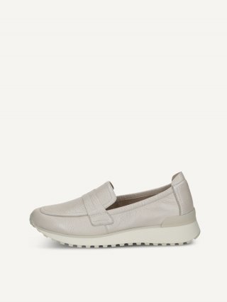 Caprice Slipper - Perlmuttfarbenes Wildleder