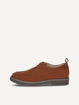Caprice Halbschuh - Cognacfarbenes Wildleder