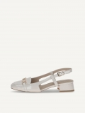 Caprice Slingpumps - Schneefarbenes Naplak