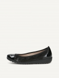 Caprice Ballerina - Schwarzer Kammleder