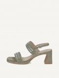 Caprice Sandalette - Olivfarbenes Wildleder