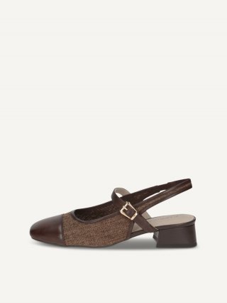 Caprice Slingpumps - Dunkelbrauner Kamm