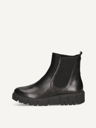 Caprice Chelsea Boot - Schwarzes Nappaleder