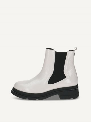 Caprice Chelsea Boot - Weißes Nappaleder