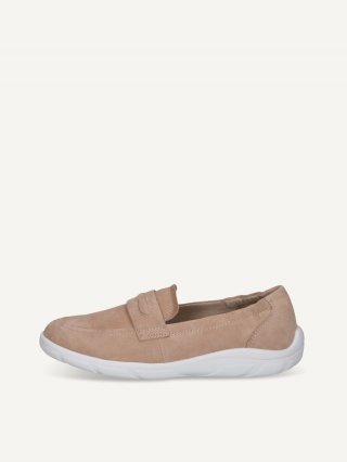 Caprice Slipper - Cremefarbenes Wildleder