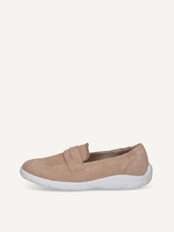 Caprice Slipper - Cremefarbenes Wildleder