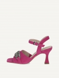 Caprice Sandalette - Fuchsiafarbenes Wildleder