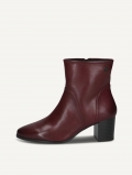 Caprice Stiefelette - Bordeauxfarbenes Nappaleder
