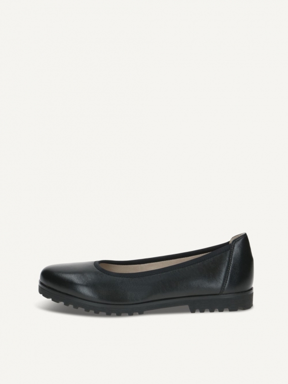 Caprice Ballerina - Schwarzes Nappaleder