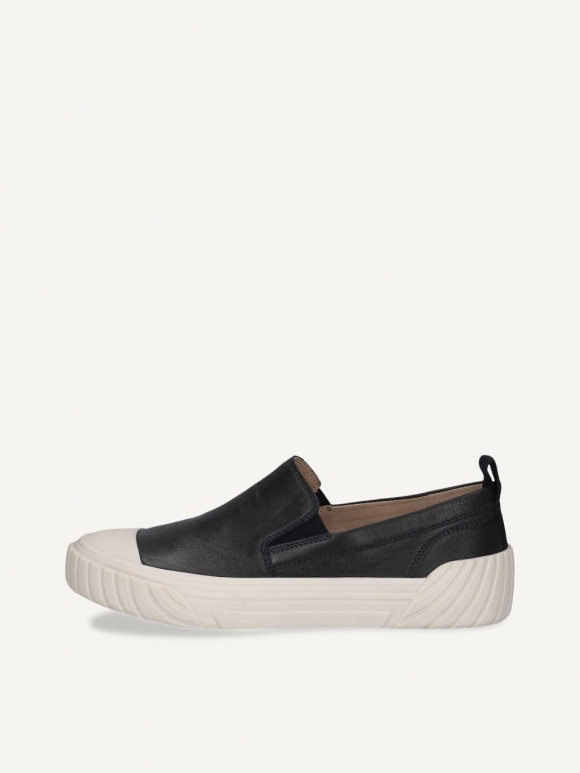 Caprice Slipper - Ozeanfarbenes Softnappaleder