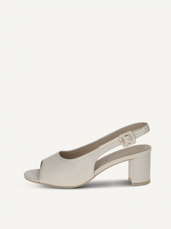 Caprice Sandalette - Cremefarbener Perlmuttkamm