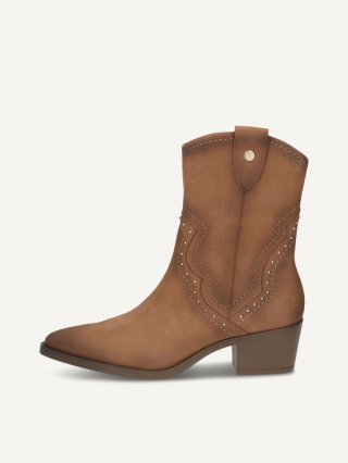 Caprice Stiefelette - Kamelfarbenes Nubukleder