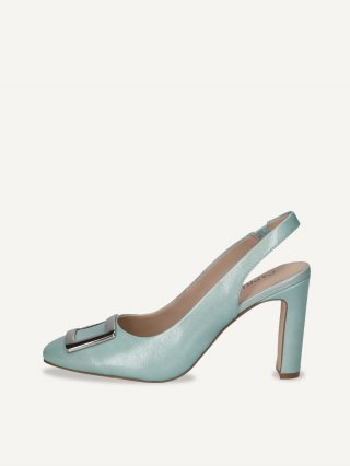 Caprice Slingpumps - Türkisfarbenes Nappaleder