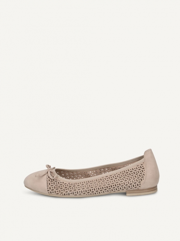 Caprice Ballerina - Sandfarbenes Wildleder
