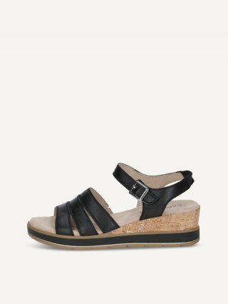 Caprice Sandalette - Schwarzes Nappa