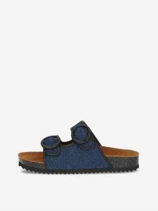 Caprice Pantolette - Jeans / Schwarz