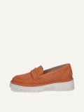 Caprice Slipper - Orangefarbenes Wildleder