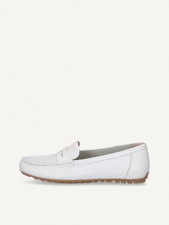 Caprice Moccassin - Weißes Rehleder