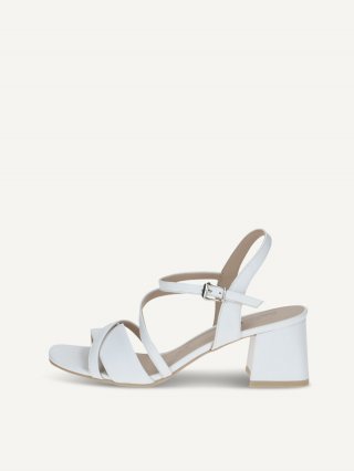 Caprice Sandalette - Weißes Nappaleder
