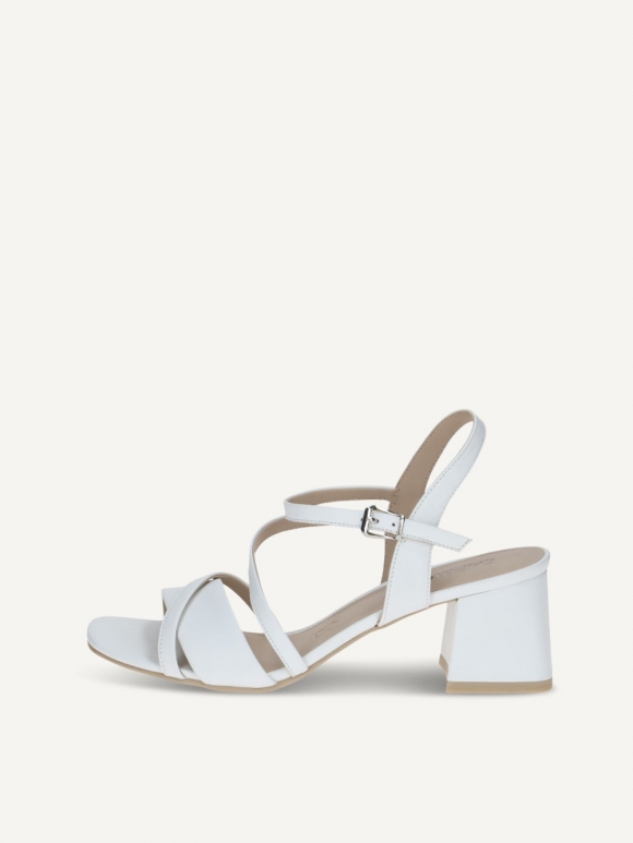 Caprice Sandalette - Weißes Nappaleder