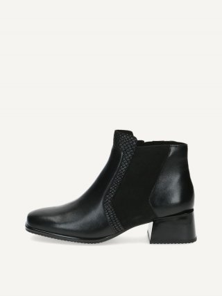 Caprice Stiefelette - Schwarzer Kammleder