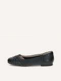 Caprice Ballerina - Schwarzes Rehleder