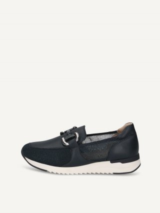 Caprice Slipper - Ozeanblaues Kammleder